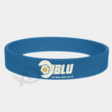 Promotional cheap custom printing blue silicone wristband
