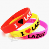 Custom funny plastic bracelet debossed rubber wristbands