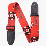Roter schöner künstlerischer kühler Stoffgewebe-E-Gitarren-Bassgurt