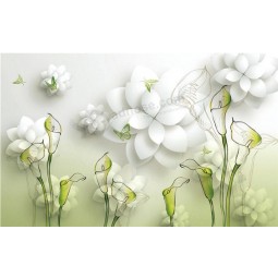 F021 Calla Lily Background Decorative Ink Painting Artwork Printing