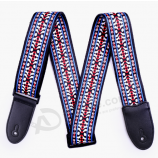 Sublimation blaues Blumenmuster Polyester Gitarre Bassgurt