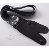 Cinturino per chitarra elettrica basso in pelle nera e parti per chitarra
