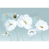 F025 moderne fleur tv mur peinture murale décorative