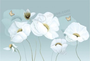 F025 modernes Blumenfernsehintergrund-Wandmalerei-dekoratives Wandgemälde
