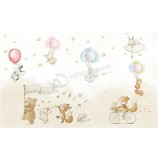 A266 simpatico cartone animato animale palloncino camera dei bambini sfondo murale arte pittura a inchiostro decorativo