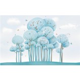 A269 Cartoon Forest Rabbit Bird Background Painting Wall Art Decorative Mural