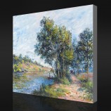 NO.F072 Alfred Sisley - The Road to Veneux and the Side of the Hill, 1881 Oil Painting Home Decorative Painting