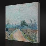 No.F071 alfred sisley-La strada del prunay a bougival, pittura decorativa domestica del 1874