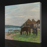 No.F062 alfred sisley-Le mucche al pascolo, pittura decorativa della parete del fondo della pittura a olio 1897