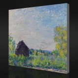 Nee.F042 alfred sisley-Landschap met de stapel brandhout, 1877 olieverfschilderij achtergrond muur decoratief schilderen