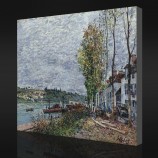 нет.F037 alfred sisley-туманный день у святого-Mammes, 1880 масляной живописи фон стены декоративной живописи