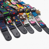 Cartoon Pattern Leather Ends Ukulele Neck Guitar Strap For Children