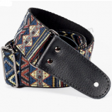 Custom Jacquard Classical Pattern Design Solider Guitar Straps