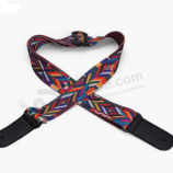 Leather Ends Adjustable Polyester Ukulele Guitar Strap
