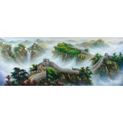 C011 The Great Wall Oil Painting TV Background Decorative Mural for Home Decoration