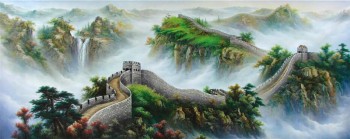 C011 The Great Wall Oil Painting TV Background Decorative Mural for Home Decoration