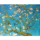 C042梵高杏仁树油画背景墙装饰壁画