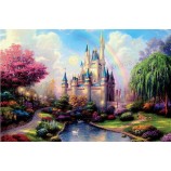 C044 disney pittura a olio di paesaggio sfondo muro murale decorativo