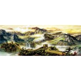 C120 la grande muraille paysage peinture peinture à l'huile fond mur décoratif mural