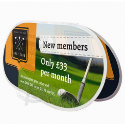 Round Oval vertical pop up A frame banner for Golf Courses with high quality and any size