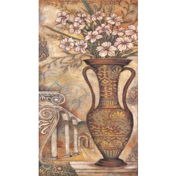C110 vase à fleur art peinture à l'huile mur fond décoratif mural
