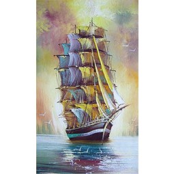 C111 Boat Oil Painting Wall Art Background Decorative Mural