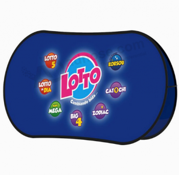 Advertising Horizontal Oval Pop Up Banner For Display with high quality and any size