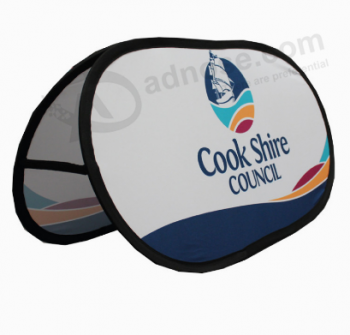 Promotional horizontal foldable pop out a frame banner flag with high quality and any size
