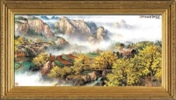 F637 324x159cm paysage peinture huile sur toile pour la décoration murale