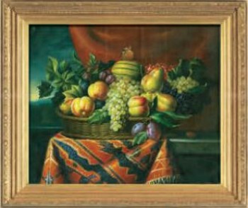 S591 90x75cm bodegón frutas pintura al óleo salón dormitorio y oficina pintura decorativa