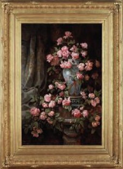 D572 76x115cm Beautiful Flower Still Life Oil Painting