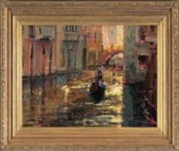 S567 87x66cm Water City Oil Painting Wall Decorative Mural