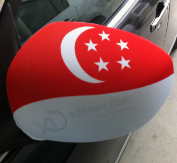 Hoge kwaliteit op maat gemaakte auto spiegel singapore vlag cover