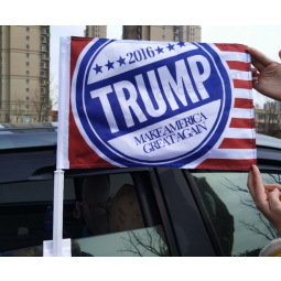 사용자 지정 미니 트럼프 자동차 플래그 깃발을 가진 배너 플래그
