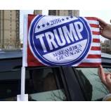 Custom mini trump Car Flag Banner with car flag holder