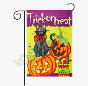 High quality knitted polyester halloween garden flag