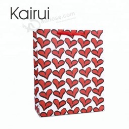 Custom Printed Fancy heart valentine paper bag with logo and high quality