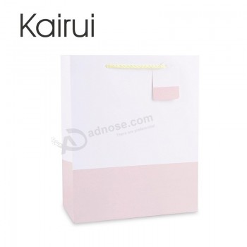 Fácil cor fácil design personalizado saco de papel de presente de papelão branco