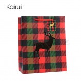 Promoción hote venta venta tamaño pequeño bolsa de regalo de navidad con la cinta