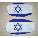 Gebreide polyester israel auto wing spiegel cover vlag
