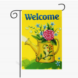 Welcome Seasonal Flowers Garden Flag With Stand with high quality and any size