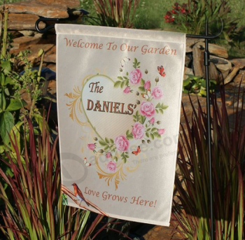 Factory Price Custom Spring Flowers Garden Flag with high quality and any size