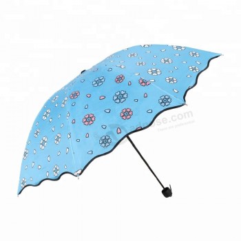 Eerste nieuwe mode paraplu bloem ontwerp kleur kleur veranderende paraplu voor meisjes