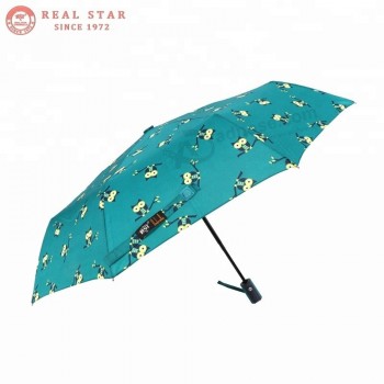 Eerste uil ontwerp open en dicht paraplu promotionele drie opvouwbare kenia paraplu