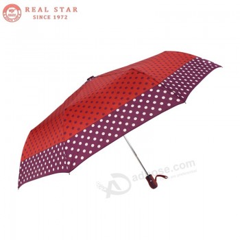 RST promotions high quality cheap umbrella three folding umbrella autoopen chine parasol with your logo