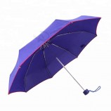 первый звездный зонт 19 дюймов модный сплошной цвет дамы 5-кратный маленький мини-зонт