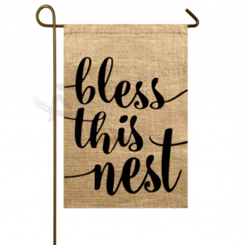 Best selling burlap garden decoration flag for sale with high quality and any size
