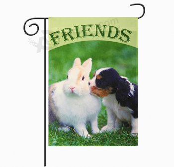 Digital printing newly exquisite easter garden flag with high quality and any size