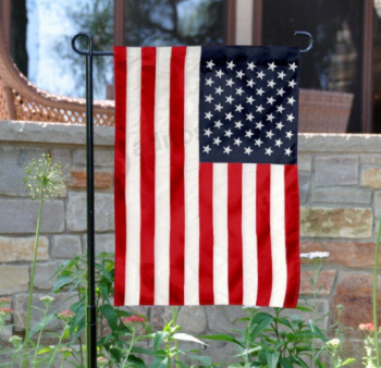 Impression professionnelle drapeau national de jardin des Etats-Unis drapeau de jardin simple