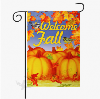 Mini Fall Flowers Autumn Garden Flag Custom with high quality and any size